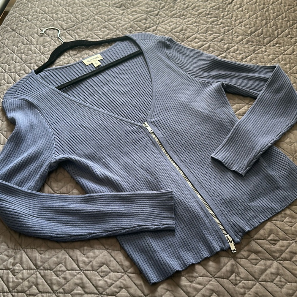 Open edit zip cardigan, XL